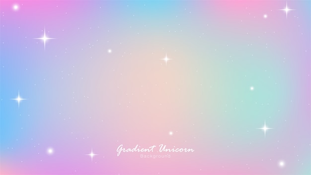 Vector unicorn sky colorful gradient