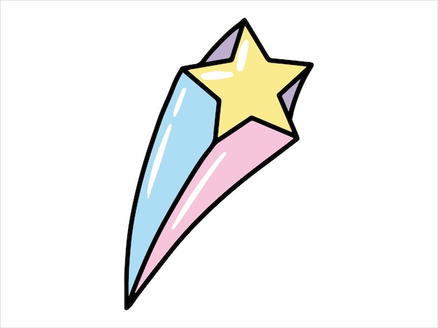 Unicornio arco iris estrella icono ilustración