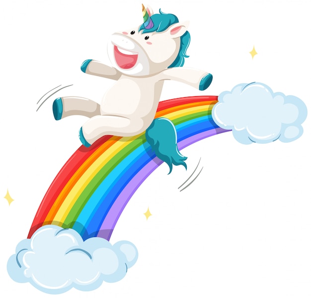 Un unicornio en arcoiris