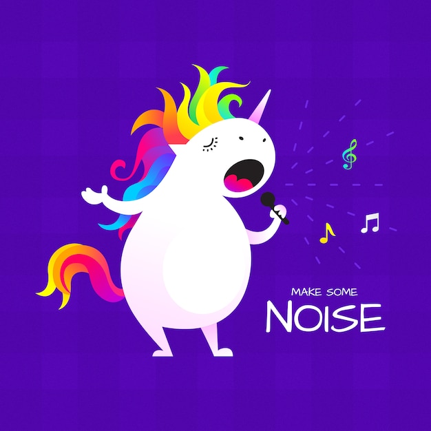 Unicornio cantando