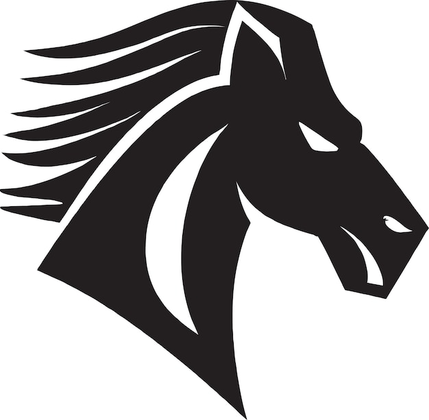Unicornio con cuerno e icono de cabello que fluye
