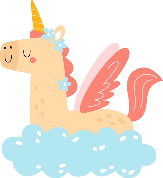 El unicornio con flores