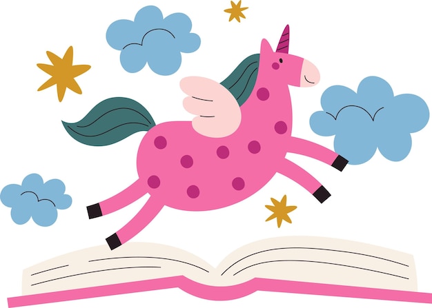 Unicornio con libro