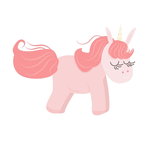 Vector un unicornio rosa