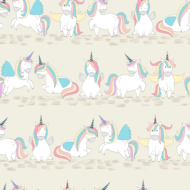 Unicornios lindos mágicos