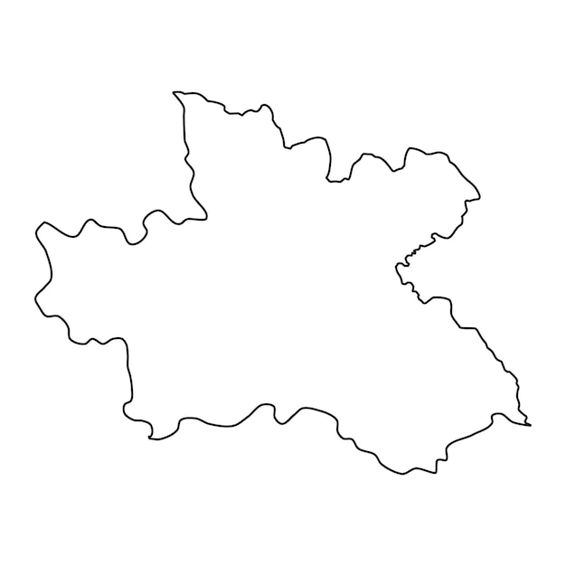 Unidad administrativa de la región de Hradec Kralove de la República Checa Ilustración vectorial