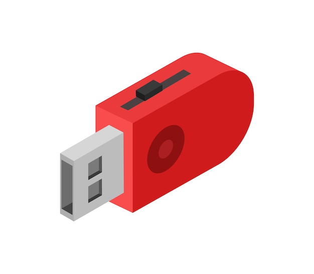 Unidad usb isométrica