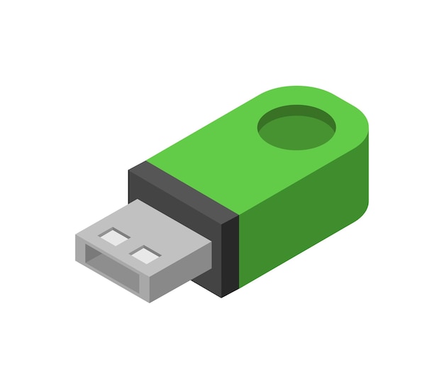 Unidad usb isométrica