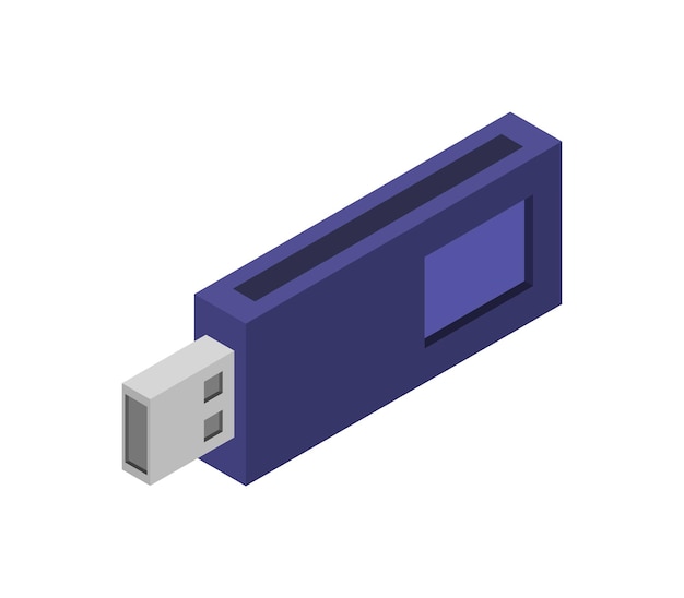 Unidad usb isométrica