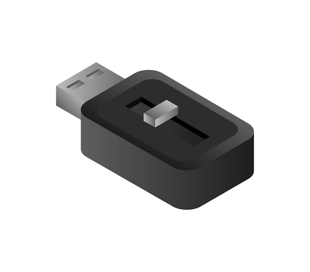 unidad usb isométrica