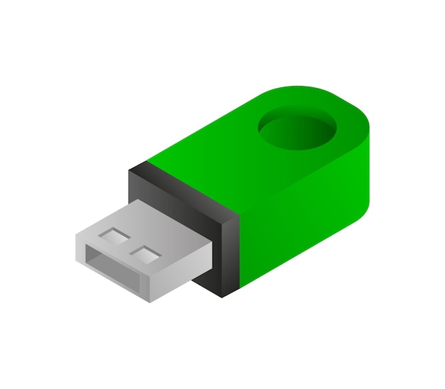 Vector unidad usb isométrica