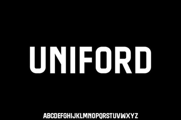 uniford, tipo de letra de fuente condensada urbana