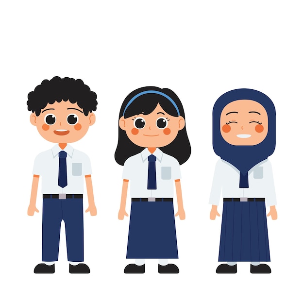 Uniforme de estudiante de secundaria de Indonesia