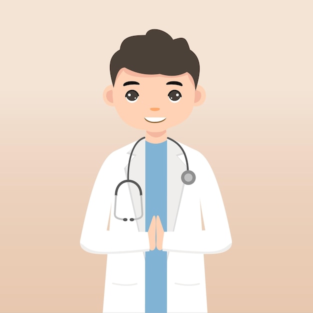 Uniforme médico en la ilustración de vector de clínica médica