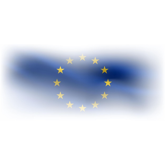 Vector unión europea bandera textil malla blanca