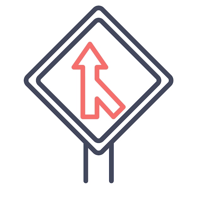Unirse al estilo de ilustración del vector de carretera