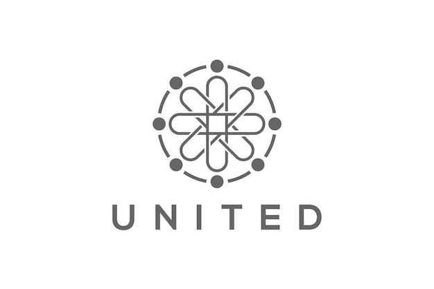 United temwork logo diseño personas grupo empresa empresa icono símbolo