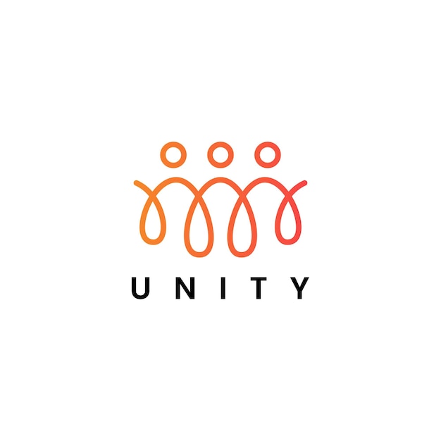 Vector unity together logo minimalista