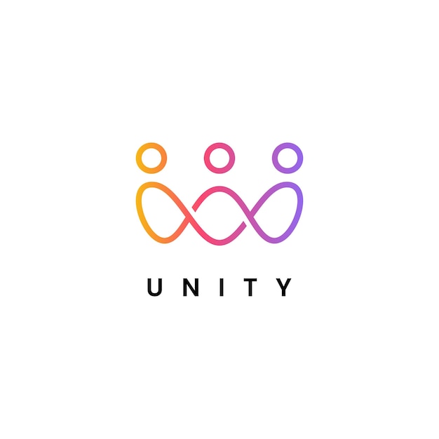 Unity together logo minimalista