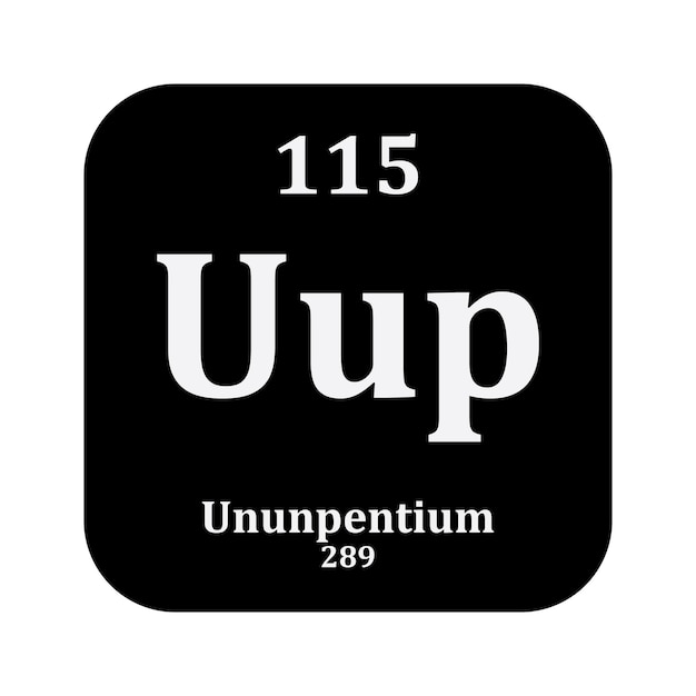 Ununpentium química iconoelemento químico en la tabla periódica