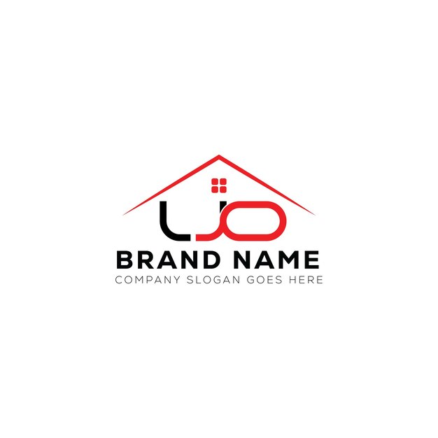 UO letra creativa diseño de logotipo vectorial de bienes raíces UO iniciales creativas hogar iqon letra logotipo