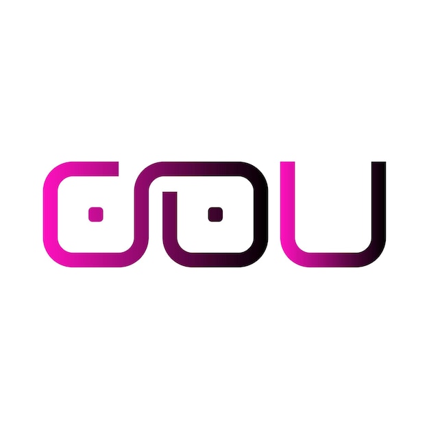 uo uoo oou diseño del logotipo letra inicial monograma identidad de marca