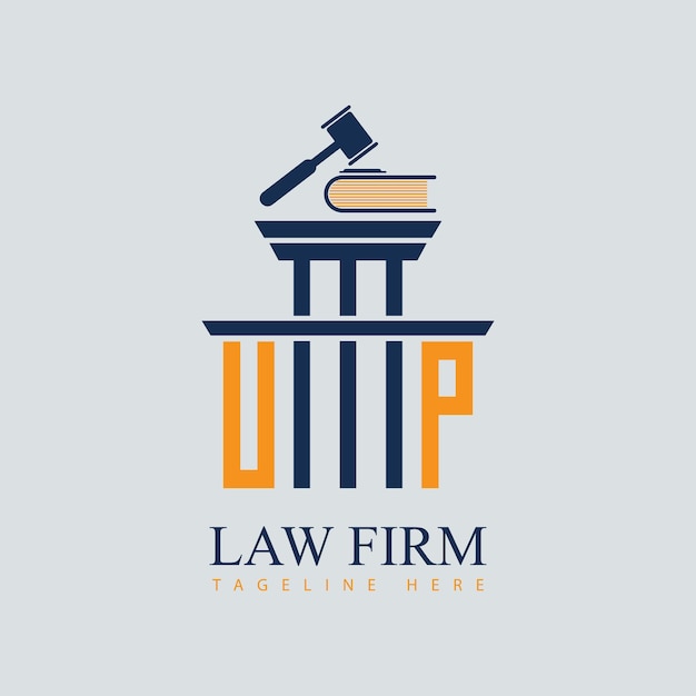 Up conjunto de plantillas gráficas vectoriales de diseño de logotipo de la firma de abogados moderna justice
