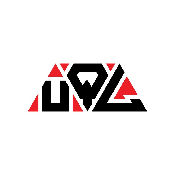 Vector uql triángulo letra diseño de logotipo con forma de triángulo uql logotipo triángulo diseño monograma uql triangle vector logotipo plantilla con color rojo uql logo triangular sencillo elegante y lujoso logotipo uql