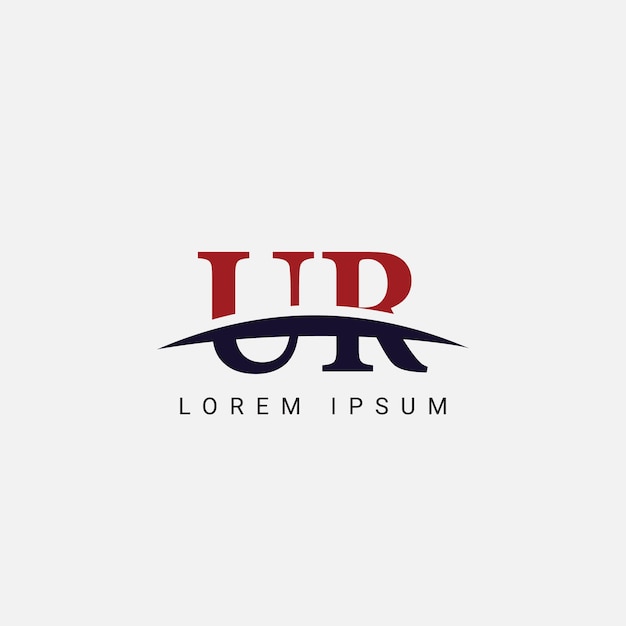 UR Alfabeto RU letra estilo de monograma moderno elemento vectorial del logotipo