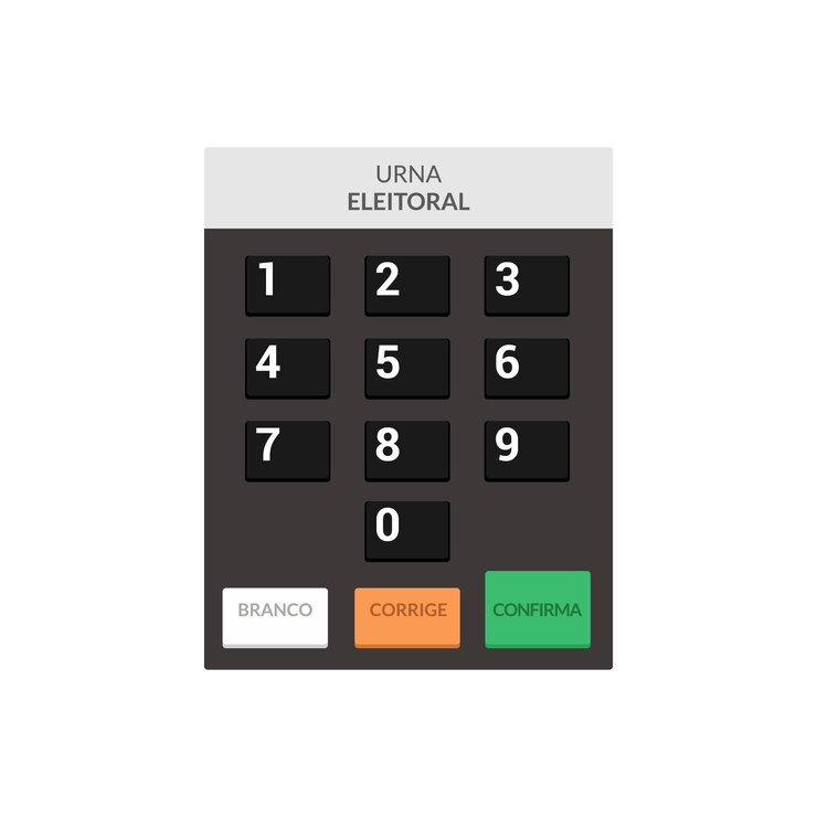 Vector urna electrónica equipo de votación vector presidente de elección de brasil