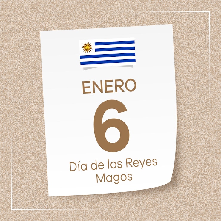 Vector uruguay 6 de enero día de los tres magos 6 de enero dia de los reyes magos