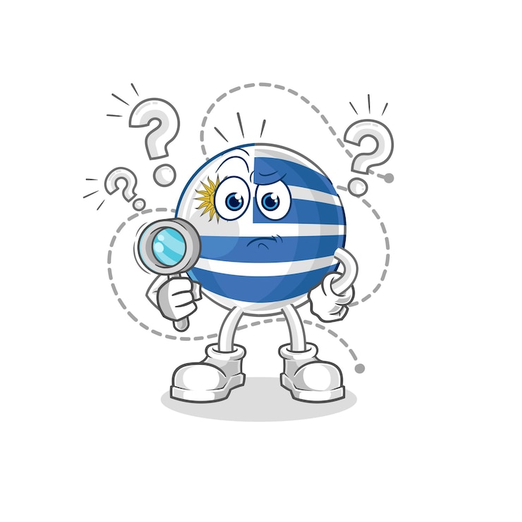 Vector uruguay buscando vector de caracteres de ilustración