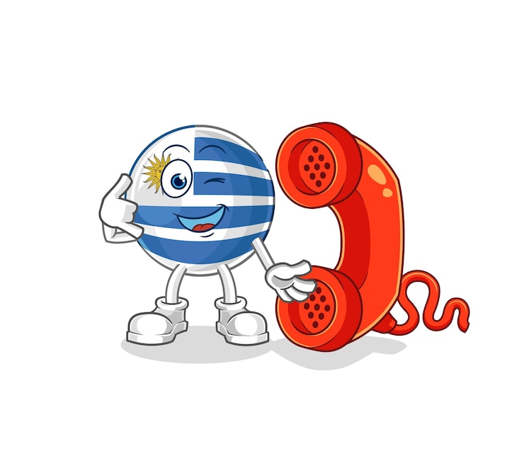 Vector uruguay llamada mascota vector de dibujos animados