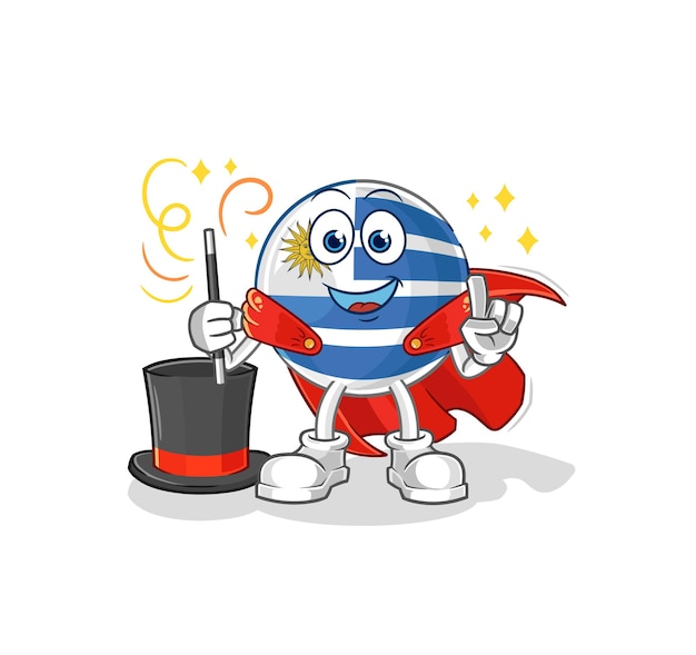 Uruguay mago ilustración vector de caracteres