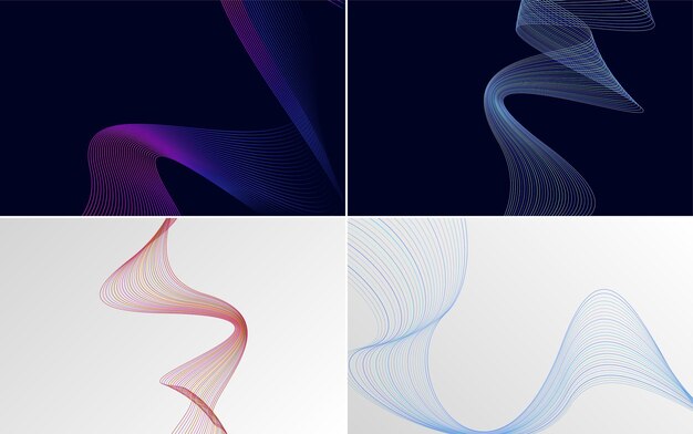 Use estos fondos de líneas vectoriales para agregar interés visual a su trabajo