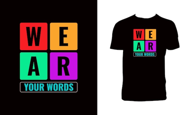 Vector use sus palabras tipografía creativa paquete de diseño de camisetas
