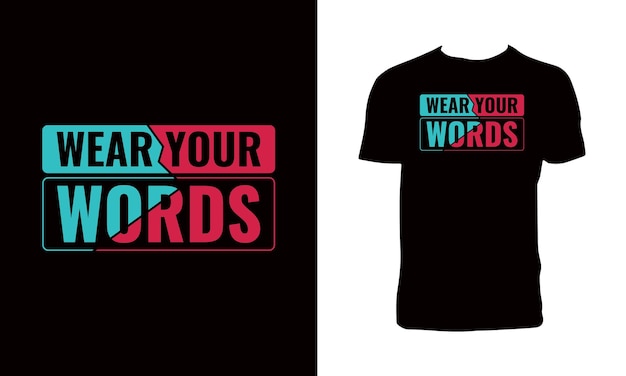 Use sus palabras tipografía creativa paquete de diseño de camisetas