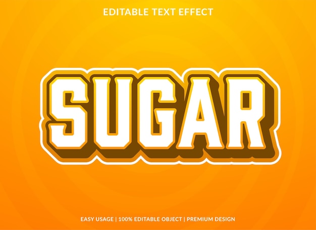uso de plantilla de efecto de texto editable de azúcar para logotipo y marca de empresa