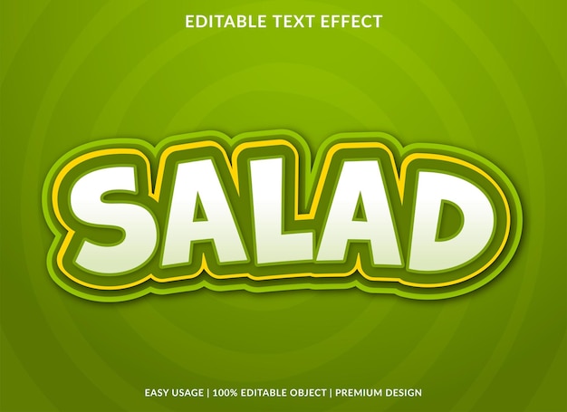 Uso de plantilla de efecto de texto de ensalada para logotipo y marca de empresa
