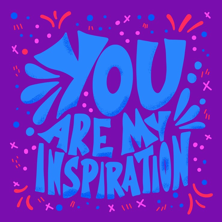 Vector usted es mi inspiración cita texto vectorial