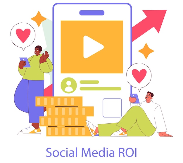 Los usuarios de los medios sociales se involucran con el contenido a medida que las métricas y las ganancias aumentan marketing digital