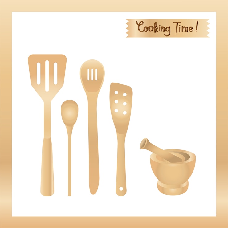 Vector los utensilios de cocina