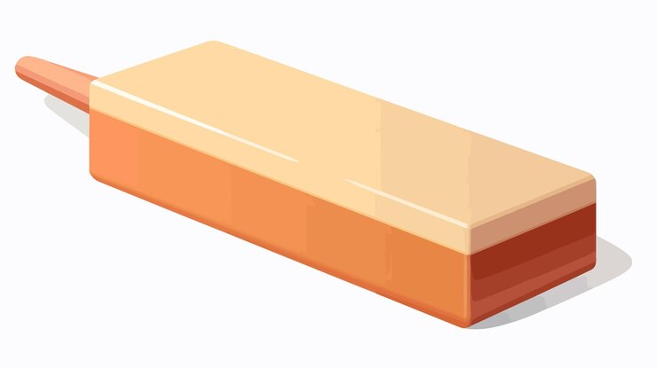 Vector utensilios escolares de borrado vectorial plano aislados sobre un fondo blanco