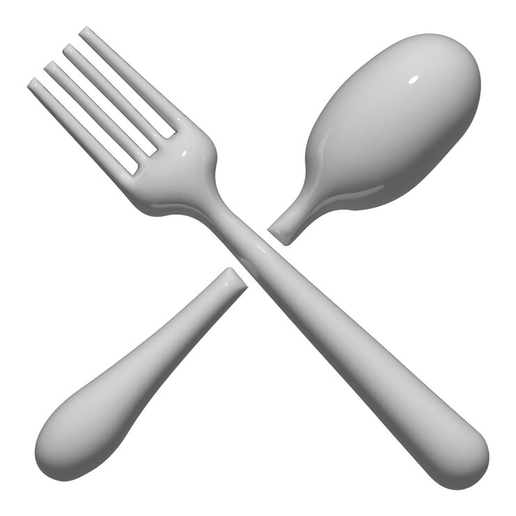 Los utensilios de un restaurante Un icono gráfico sencillo