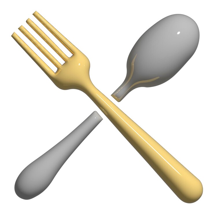 Los utensilios de un restaurante Un icono gráfico sencillo