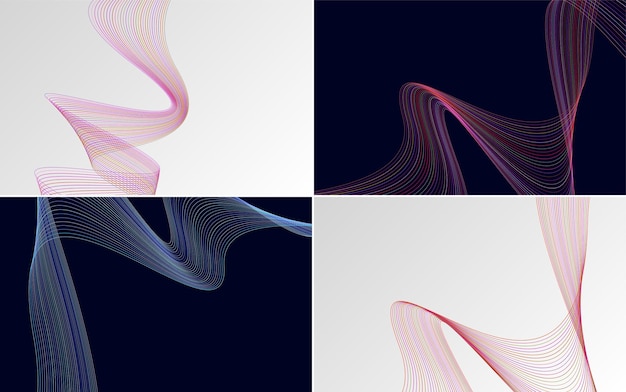 Utilice este paquete de fondo vectorial para crear un volante o folleto de presentación profesional y elegante