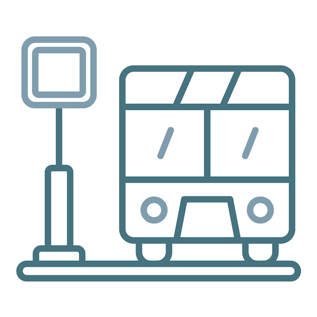 Utilice el transporte público Ilustración plana