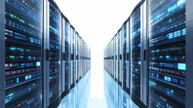 Vector utilización de la conexión del servidor de la tecnología de base de datos de ángulo amplio
