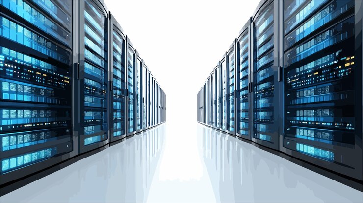 Vector utilización de la conexión del servidor de la tecnología de base de datos de ángulo amplio
