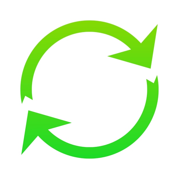 Utilización de flechas circulares verdes medio ambiente limpio contaminación salvar el planeta ecología naturaleza cero residuos reducir la reutilización reciclar materiales ecológicos biodegradables microplásticos orgánicos naturales vector